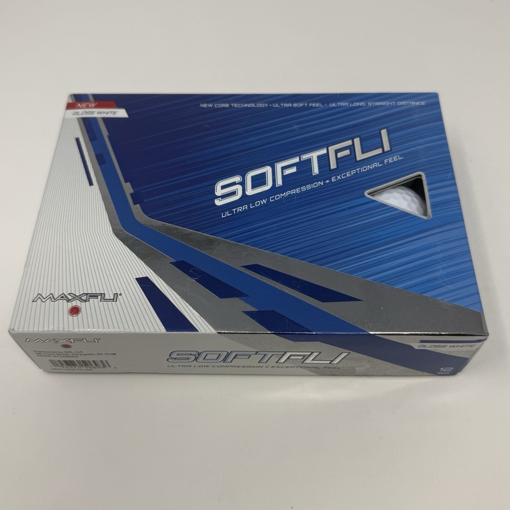 MAXFLI SOFTFLI Golf Balls UltraLow Compression Gloss White 1 Dozen